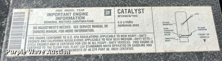 image for item EK2597 2005 Chevrolet Silverado 3500 dump bed pickup truck