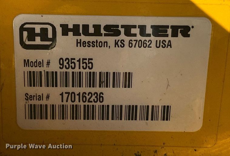 image for item EK2605 2017 Hustler Super 104 ZTR lawn mower