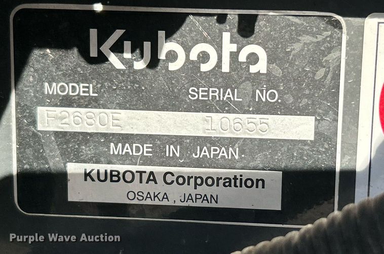 image for item EK2614 Kubota F2680E ZTR lawn mower