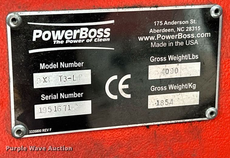 image for item EK2631 Power Boss Armadillo 9XR sweeper