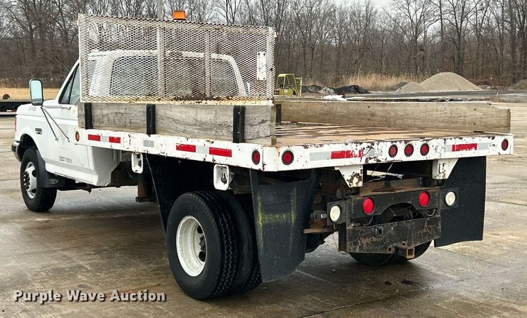 image for item EK2634 1989 Ford F450 Super Duty XL dump flatbed truck