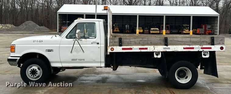 image for item EK2634 1989 Ford F450 Super Duty XL dump flatbed truck