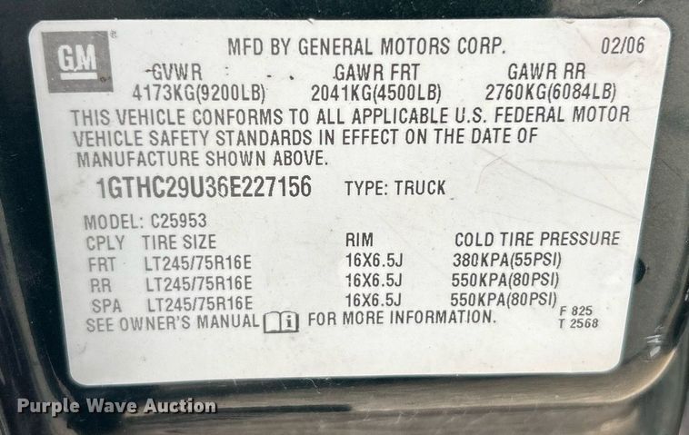 image for item EK2642 2006 GMC Sierra 2500HD Ext. Cab pickup truck