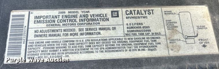 image for item EK2643 2006 GMC Sierra 2500HD Ext. Cab pickup truck