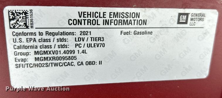 image for item EK2671 2021 Chevrolet Trax SUV