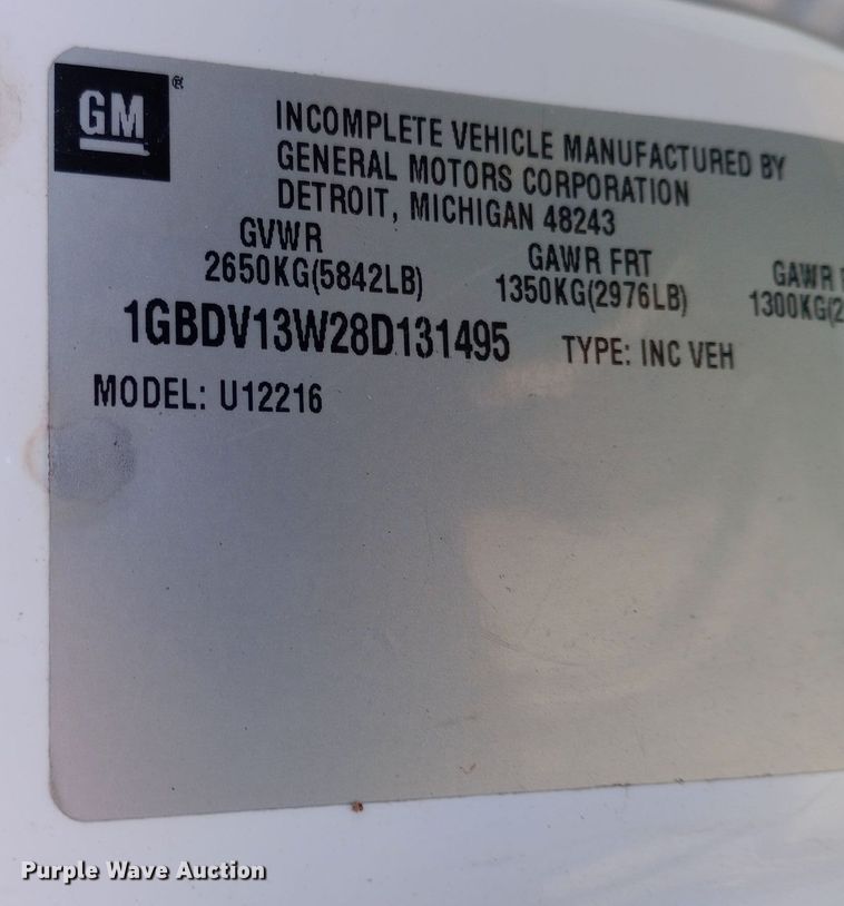 image for item EO0578 2008 Chevrolet Uplander handicap accessible van