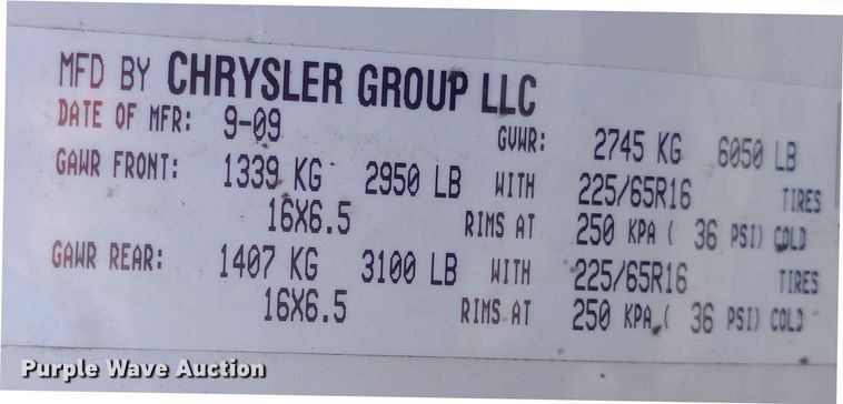 image for item EO0579 2010 Dodge Grand Caravan handicap accessible van