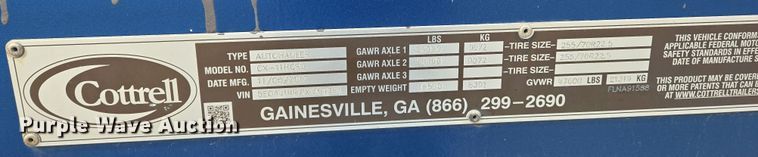 image for item EO0593 2018 Cottrell CX-11HCSD car carrier