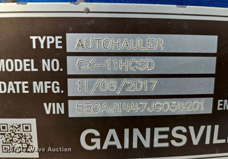 image for item EO0593 2018 Cottrell CX-11HCSD car carrier