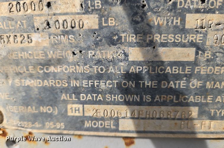 image for item EO0602 1985 Fruehauf EL-F1 trailer dolly