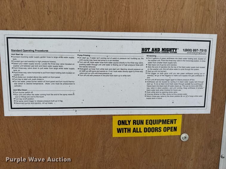 image for item EQ1028 2017 Interstate IF718TA3 pressure washer trailer