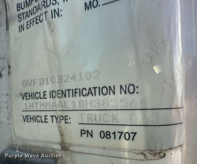 image for item ER8698 2011 International DuraStar 4300M7 flatbed truck