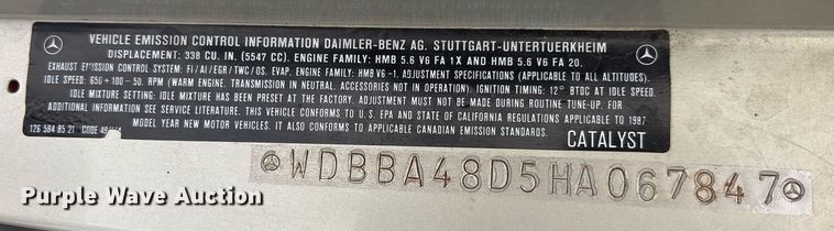 image for item EY9908 1987 Mercedes Benz 560 SL 