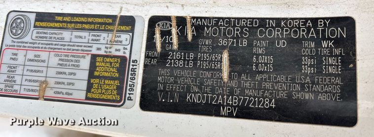 image for item EY9931 2011 Kia Soul SUV