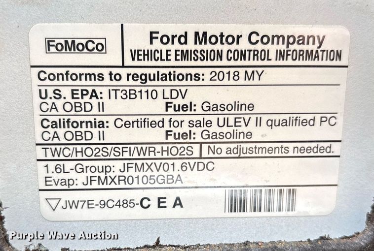 image for item EY9934 2018 Ford Fiesta 