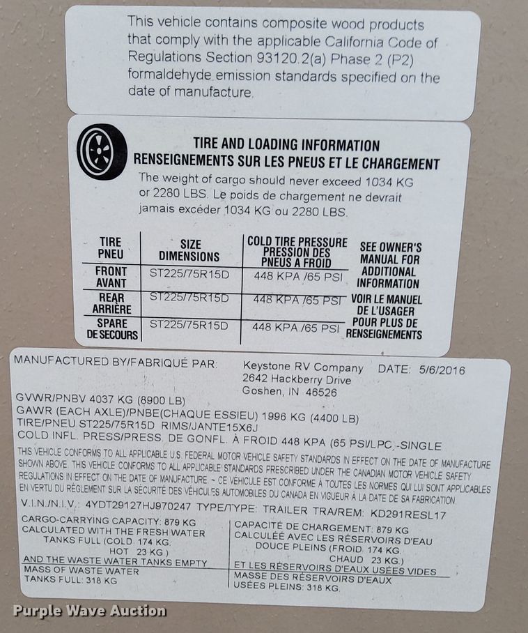 image for item LH9481 2017 Keystone  Kodiak Ultra-Lite camper
