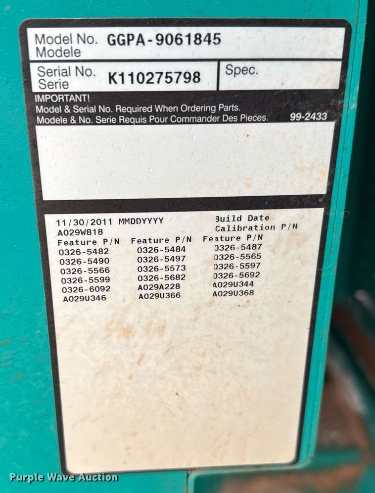 image for item LH9519 2011 Onan GGPA-9061845 generator