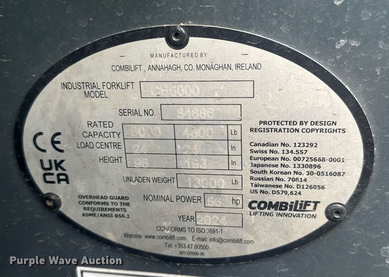 image for item LH9531 2024 Combilift CB6000 multi-directional forklift