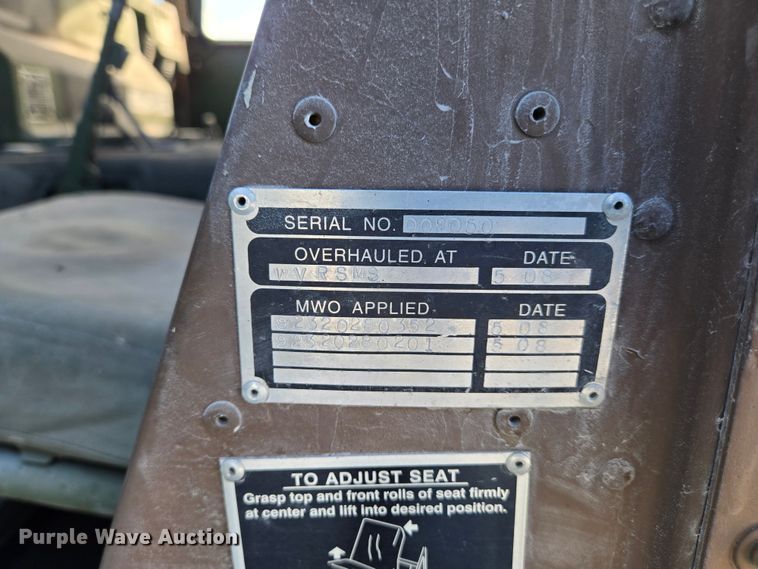 image for item YA0331 1985 AM General M998 HMMWV 