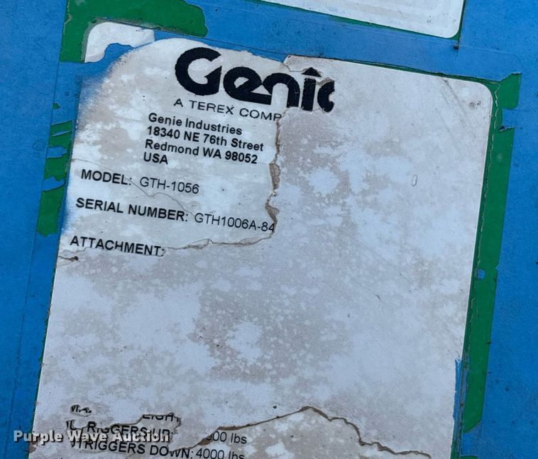 image for item DH8645 2006 Genie GTH-1056 telehandler