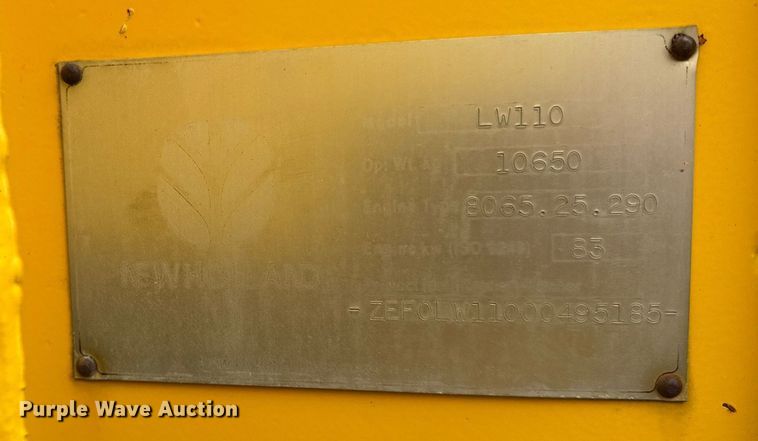 image for item DH9822 2002 New Holland LW110 wheel loader