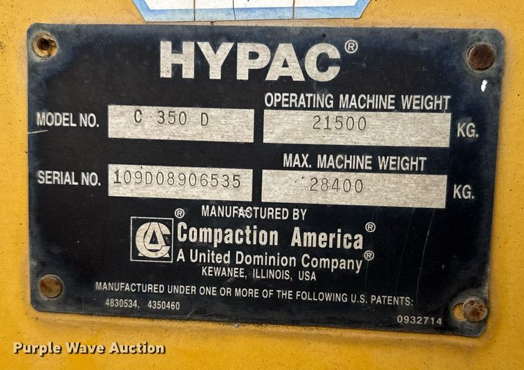 image for item DH9836 Hypac C350D double drum roller