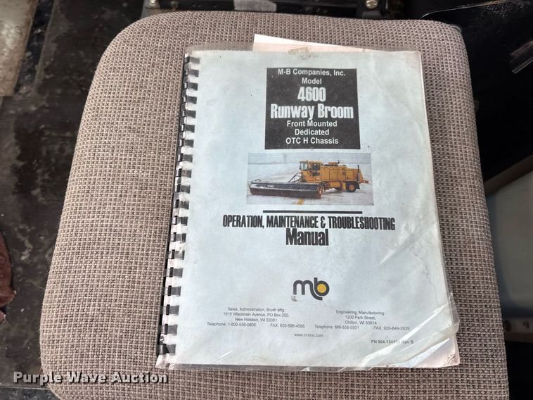 image for item DH9850 2005 MB Companies Oshkosh HB2723 street sweeper truck