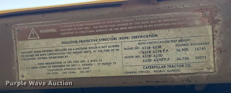 image for item DM5553 1978 Caterpillar 637D water wagon