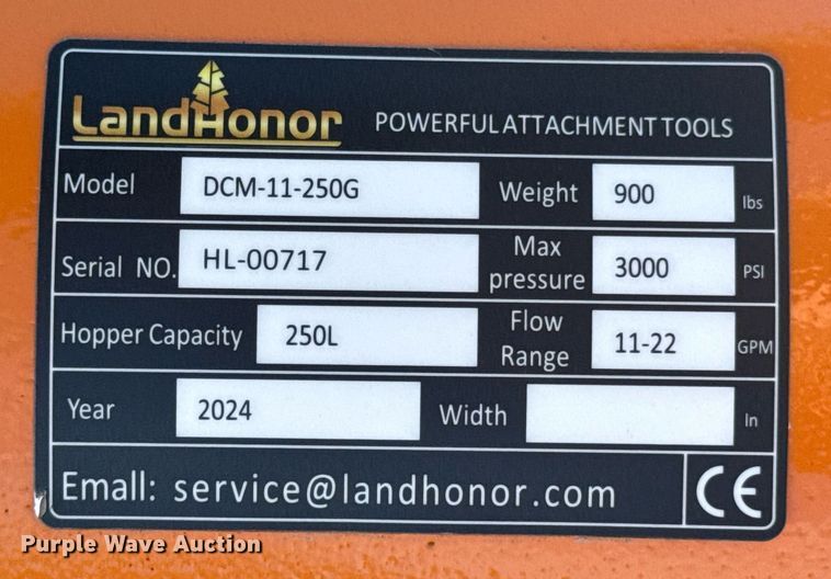 image for item DO0341 2024 LandHonor DCM-11-250G skid steer concrete mixer