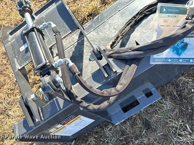 image for item DO0347 2023 Wolverine GB-11-72W skid steer grapple bucket