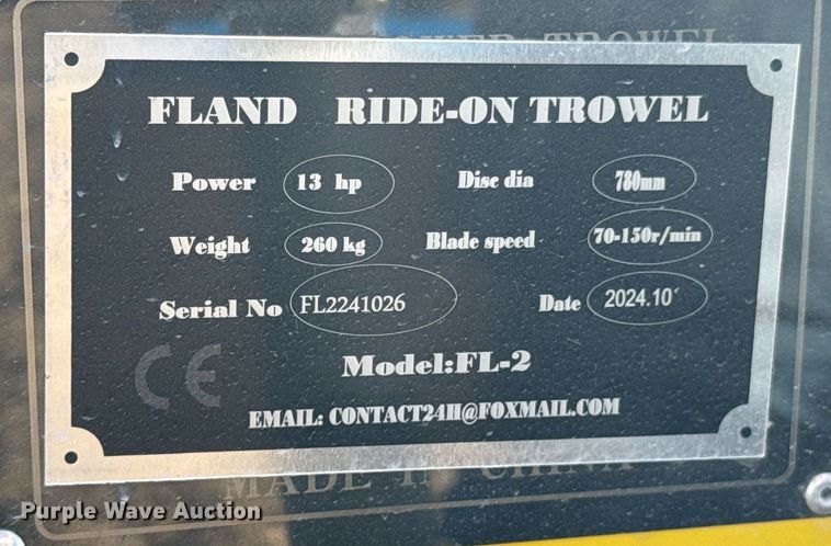 image for item DO0354 2024 Fland FL-2 power trowel