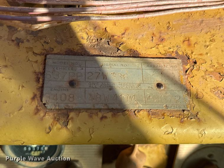 image for item DO2621 1977 Caterpillar 637D conventional scraper 