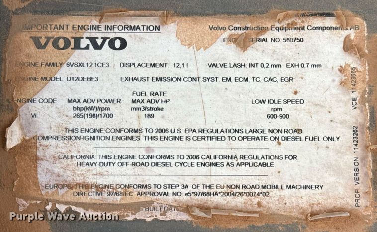 image for item DO2622 2006 Volvo EC360BLC excavator