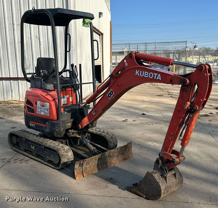 image for item DQ6614 2018 Kubota U17 mini excavator