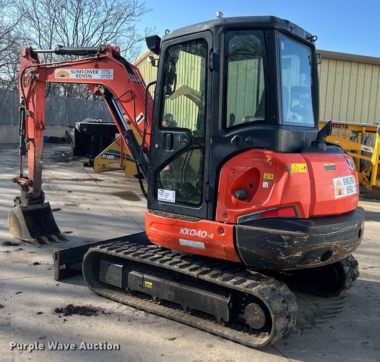 image for item DQ6615 2019 Kubota KX040-4 mini excavator