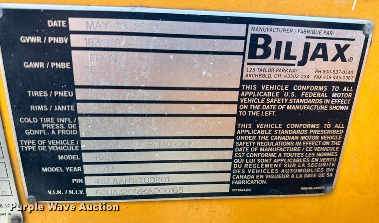 image for item DQ6616 2019 Biljax 4527A boom lift