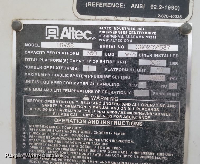 image for item DS5224 2003 International 4300 bucket truck