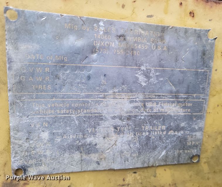 image for item DS5225 1996 Bales equipment trailer