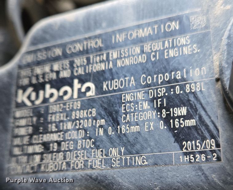 image for item DS5256 2015 Kubota RTV X900 utility vehicle