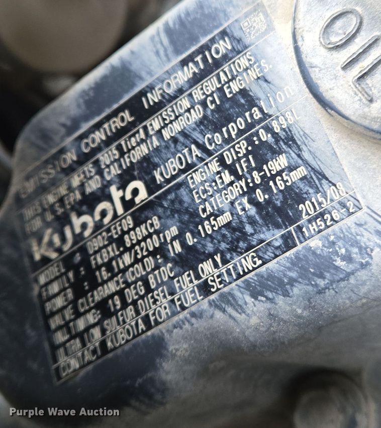 image for item DS5257 2015 Kubota RTV X900 utility vehicle