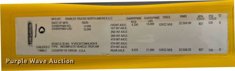 image for item DT0562 2021 Freightliner M2 106 bucket truck