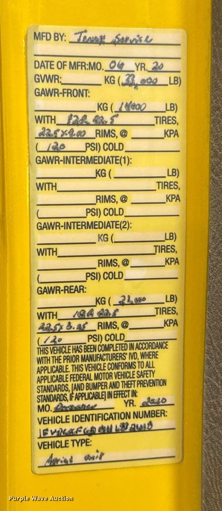 image for item DT0562 2021 Freightliner M2 106 bucket truck