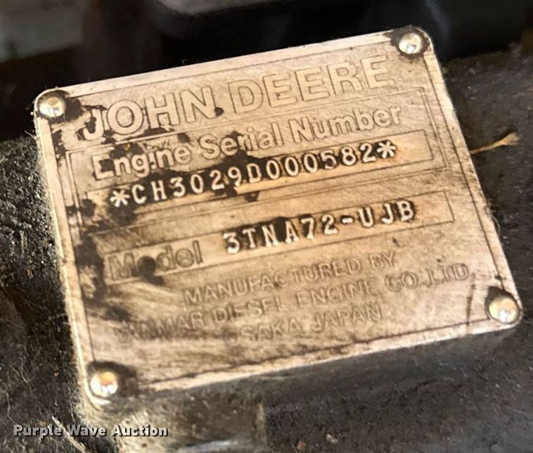 image for item DV0580 1992 John Deere 15 mini excavator