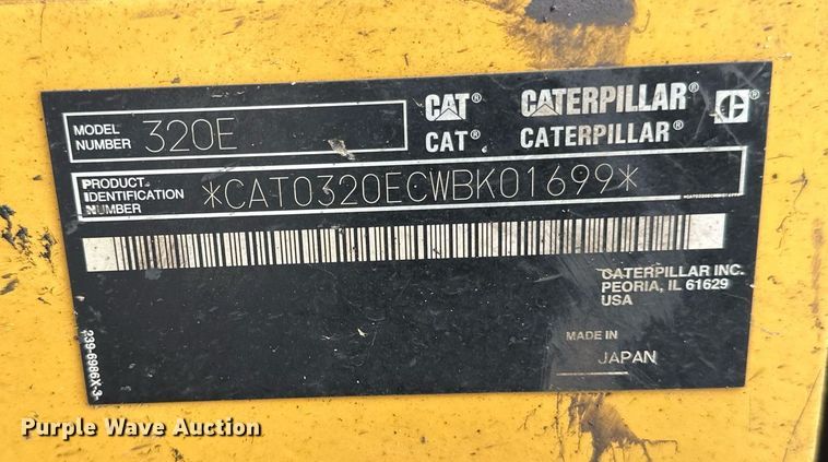 image for item DV0593 2013 Caterpillar 320E excavator