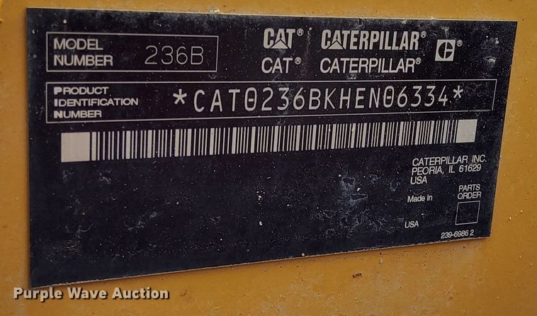 image for item DV6679 2007 Caterpillar 236B skid steer loader