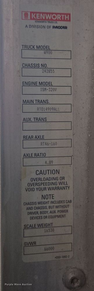 image for item DW1841 2009 Kenworth W900 ready mix truck