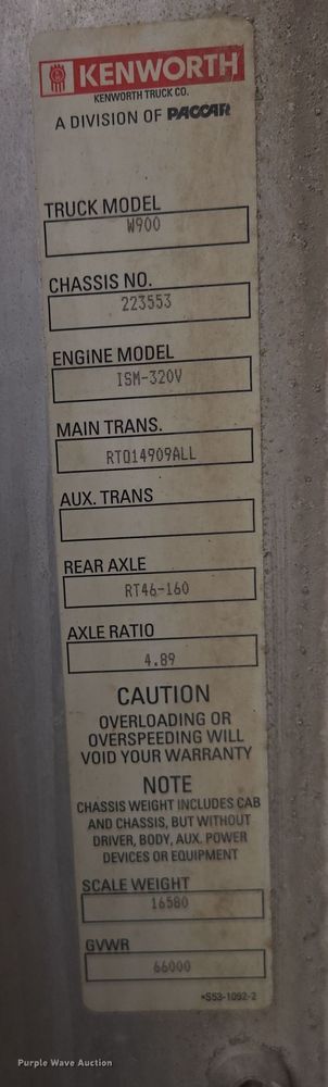 image for item DW1843 2008 Kenworth W900 ready mix truck