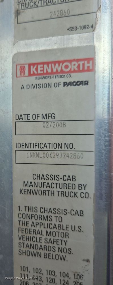 image for item DW1844 2009 Kenworth W900 ready mix truck