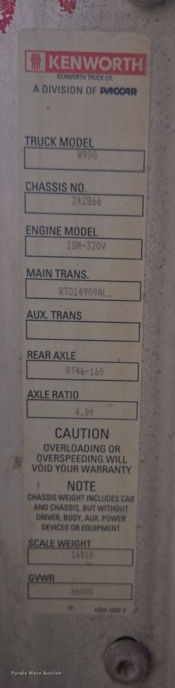 image for item DW1845 2009 Kenworth W900 ready mix truck