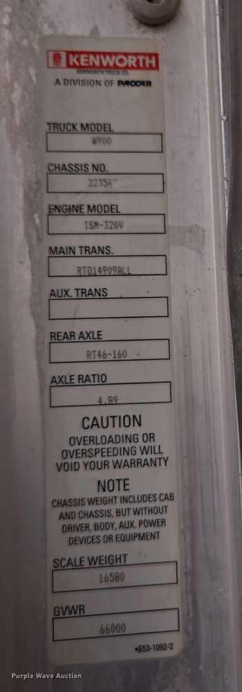 image for item DW1846 2008 Kenworth W900 ready mix truck